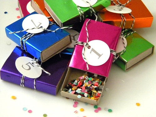 New Year's Eve Countdown & Confetti Match boxes
