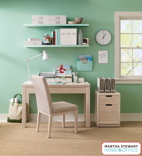 Here is the desk from the Home Office campaign that shows many of the new products in use.