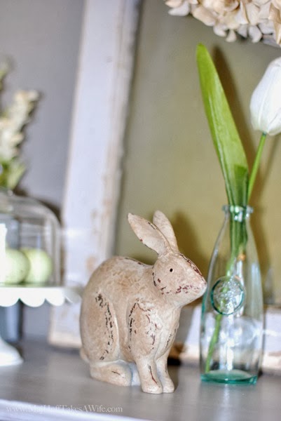 Sweet Bunny with Sea Glass bottle.jpg Sweet Bunny with Sea Glass bottle