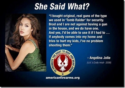 I have a gun... Angelina Jolie