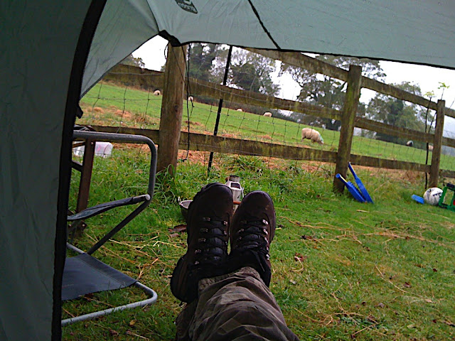 Inside. Wow it's cozy, really nice, light and airy but sheltered and cozy too. Very happy with this tent.