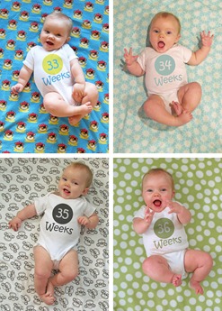 Nora Week 33 thru 36 collage