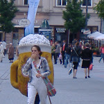 The giant beer suit stalks its prey... The giant beer suit stalks its prey...