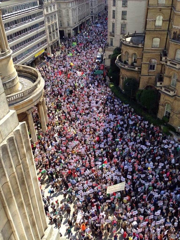 Gaza demo outside the BBC