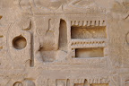 Habu Temple- note how the hieroglyphs are cut out of the stone here