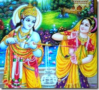 [Radha and Krishna playing Holi]