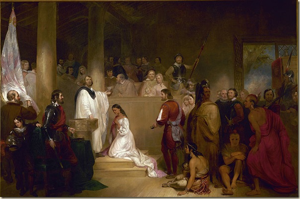 Baptême de Pocahontas Baptême de Pocahontas
