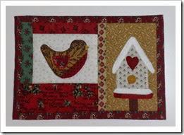 Winter Birdhouse Mug Rug for Lyn Dec13RED Winter Birdhouse Mug Rug for Lyn Dec13RED