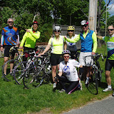Saturday ride gang at The Royal Bean in Yarmouth.