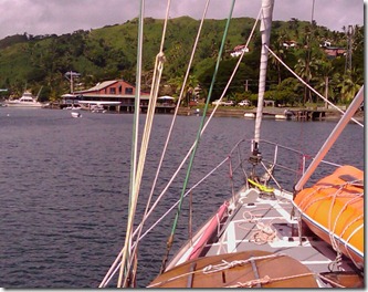 Freewind sailing into Savusavu