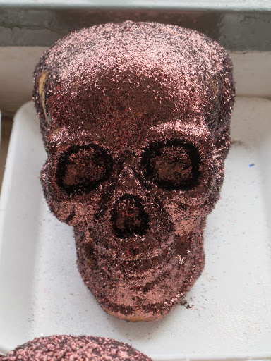 Good morning! We let the skulls dry overnight before filling in the missed spots.