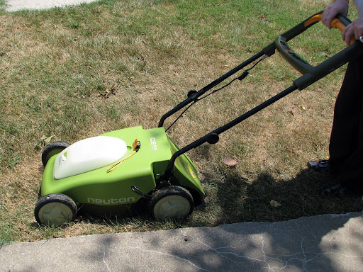 The Tool Box has two electric lawn mowers members can check out. (Photo credit: Jeremy Shreckhise)