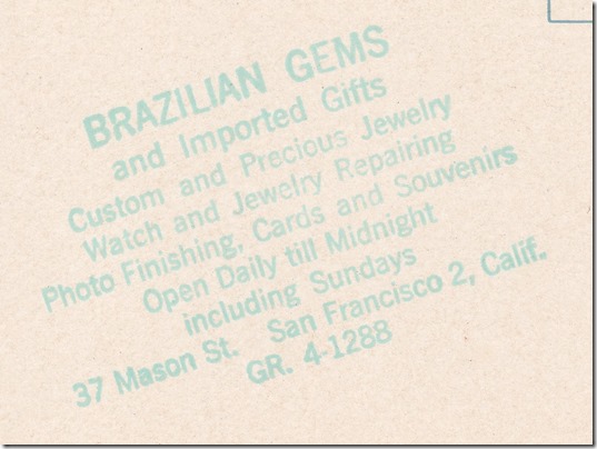 Brazilian Gems Giftshop Postcard Stamp