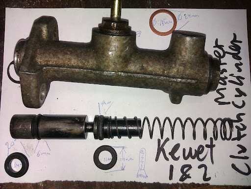 reparation af Master koplings cylinder kewet 2 master koblings cylinder kewet kewet koblings cylinder drivaksler kopling og gearkasse