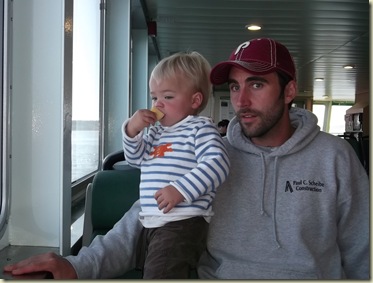 On the ferry