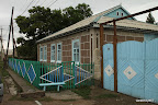 Colourful houses in Kochkor. Our homestay