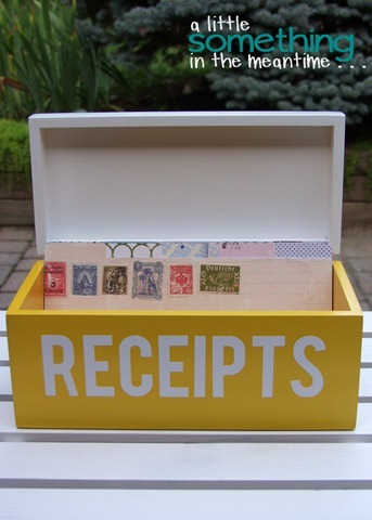 A Little Something in the Meantime: Organize Receipts with Customized Dividers Receipt Box 2 WM