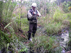 An indigenous community monitor documents legacy contamination in Oil Block 8