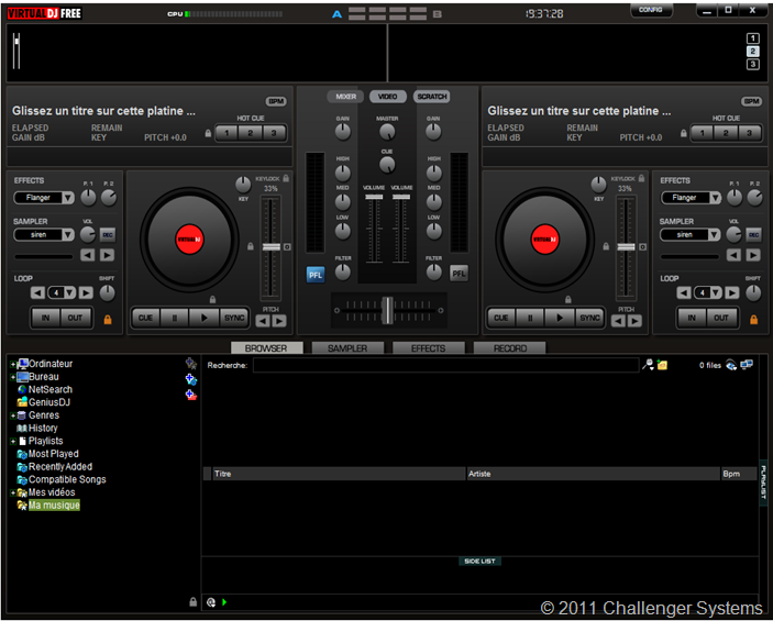 Virtual DJ. Platine Virtual DJ. Platine