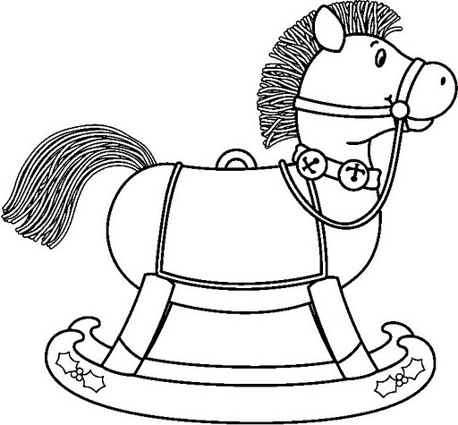 COLOREAR DIBUJOS DE CABALLOS DE MADERA