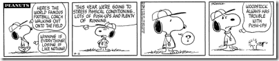 Peanuts 1971-09-02 - Snoopy as the world famous football coach