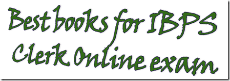 Best books for IBPS Clerk Online exam