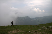 Walking along the peak