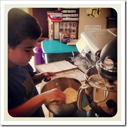 Brett making cookies