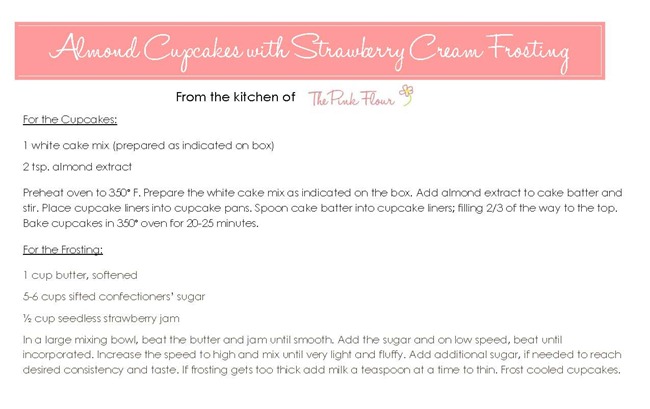 Strawberry Almond Cupcakes