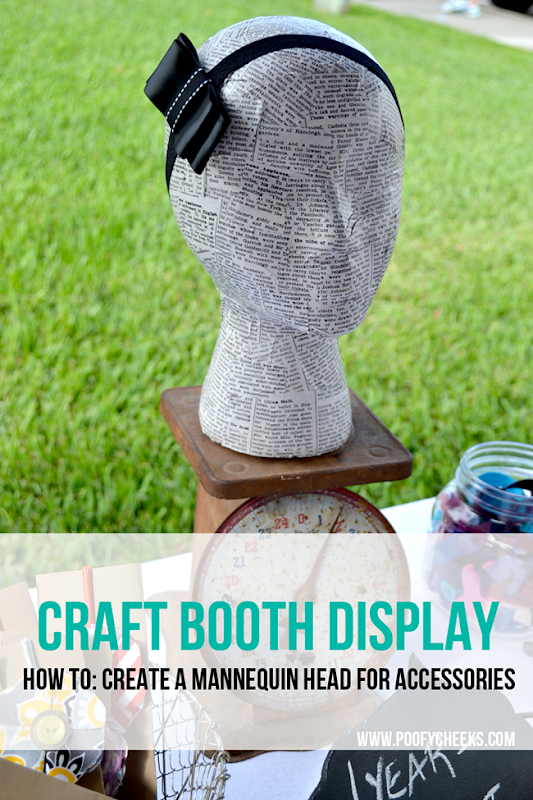 DIY Mannequin Head Prop - great for displaying headbands at a craft fair