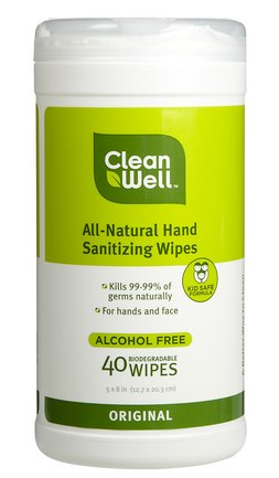 These gentle sanitizing wipes are great to have around for cleaning messy faces and hands. (soap.com)
