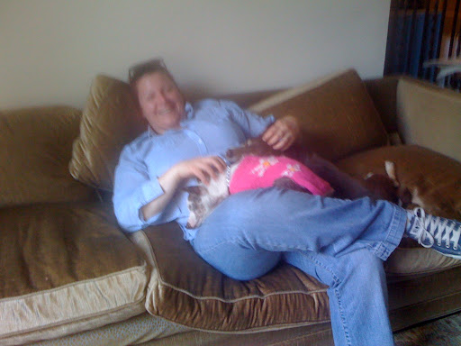 Mama Kelly brought Pepper's best buddy Gus as well.