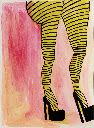 20x22 "Witch of the West Goes Burlesque" or "Funny Butt." Acrylic on paper.