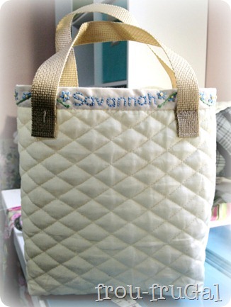 Quilted Scripture Bag Outside