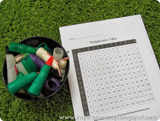 Using a multiplication chart