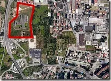 In rosso l'area dove verrà realizzato il sito di compostaggio a Scampia