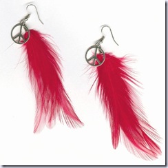meredithbead2 feather earrings