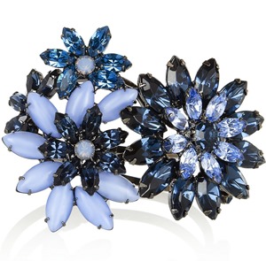 blue crystal flower bracelet