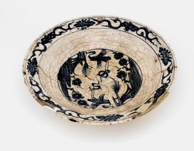 Plate | Origin:  Iran | Period: 1450-1500  Safavid period | Details:  Not Available | Type: Stone-paste painted under glaze | Size: W: 16.6  cm | Museum Code: S1997.65 | Photograph and description taken from Freer and the Sackler (Smithsonian) Museums.
