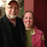 Playwright Carter W. Lewis and Company Member Marisa Wegrzyn. Both Marisa and Managing Artistic Director Brian Golden studied playwrighting under Carter at The University of Washington in St. Louis.