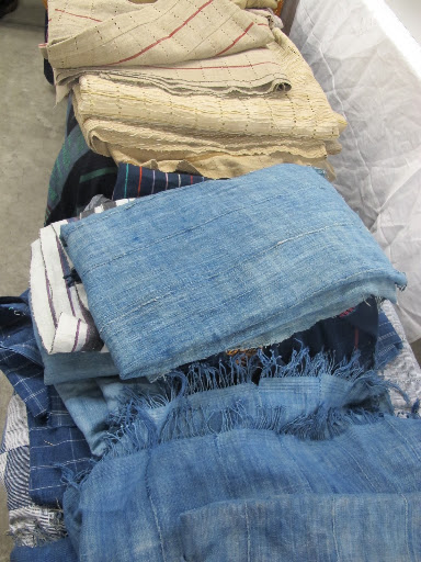 I so loved these earthy indigo textiles and thought maybe they could be used as a throw.