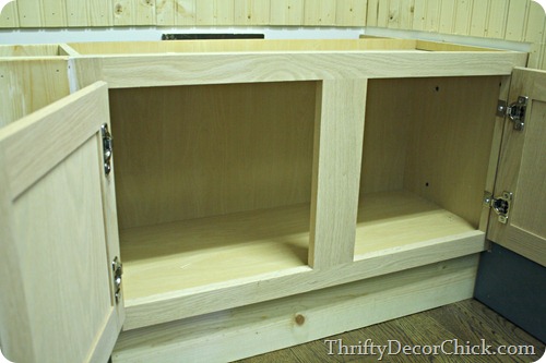 kitchen cabinets as mud room bench