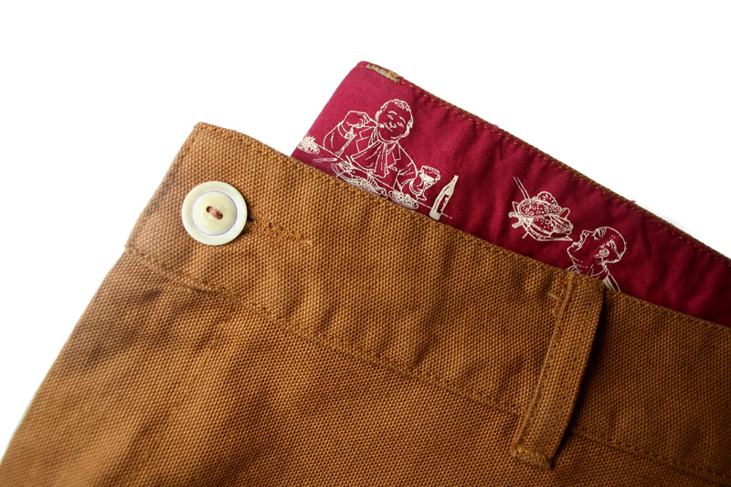 Close-up of the Gluttony Pants, by Betabrand. The first in the 7 sins series, these pants are made for the overeater in all of us.
