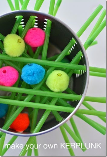 Kids will love this fun, silly version of kerplunk you can make yourself! Great kids activities for a a rainy day! Kids will love this fun, silly version of kerplunk you can make yourself! Great kids activities for a a rainy day!