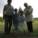with dad, mum, stevan-2 , sister ... @ prambanan temple