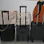 Our suitcases and bags in the airplane