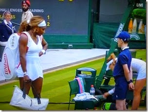 Serena and Cornet after the match Serena and Cornet after the match