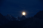 Moon rising over the Alps
