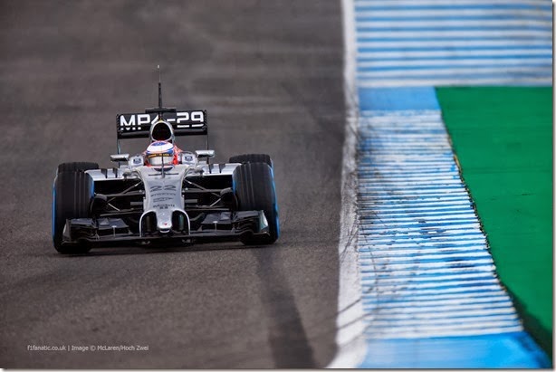 2014 F1 Pre Season Test 1 - Day 2
Circuito de Jerez, Jerez, Spain.
Wednesday 29 January 2014.
Jenson Button, McLaren MP4-29 Mercedes.
World Copyright: Glenn Dunbar/LAT Photographic.
ref: Digital Image _W2Q9276.JPG