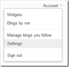 Account » Settings Account » Settings